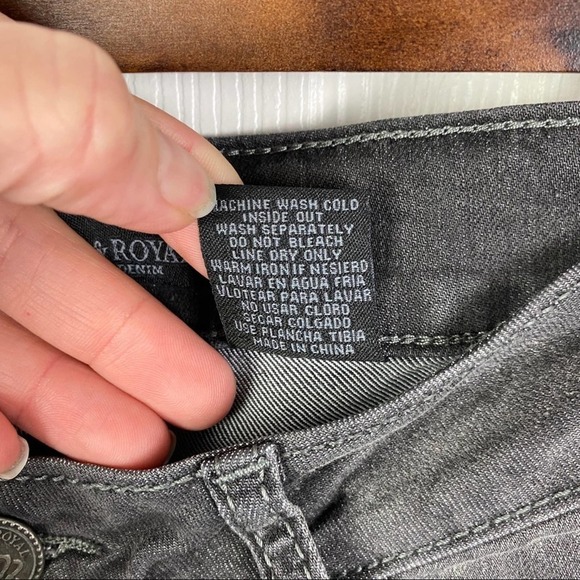 Rock and Royal Distressed Dark Gray Jeans - Picture 5 of 6